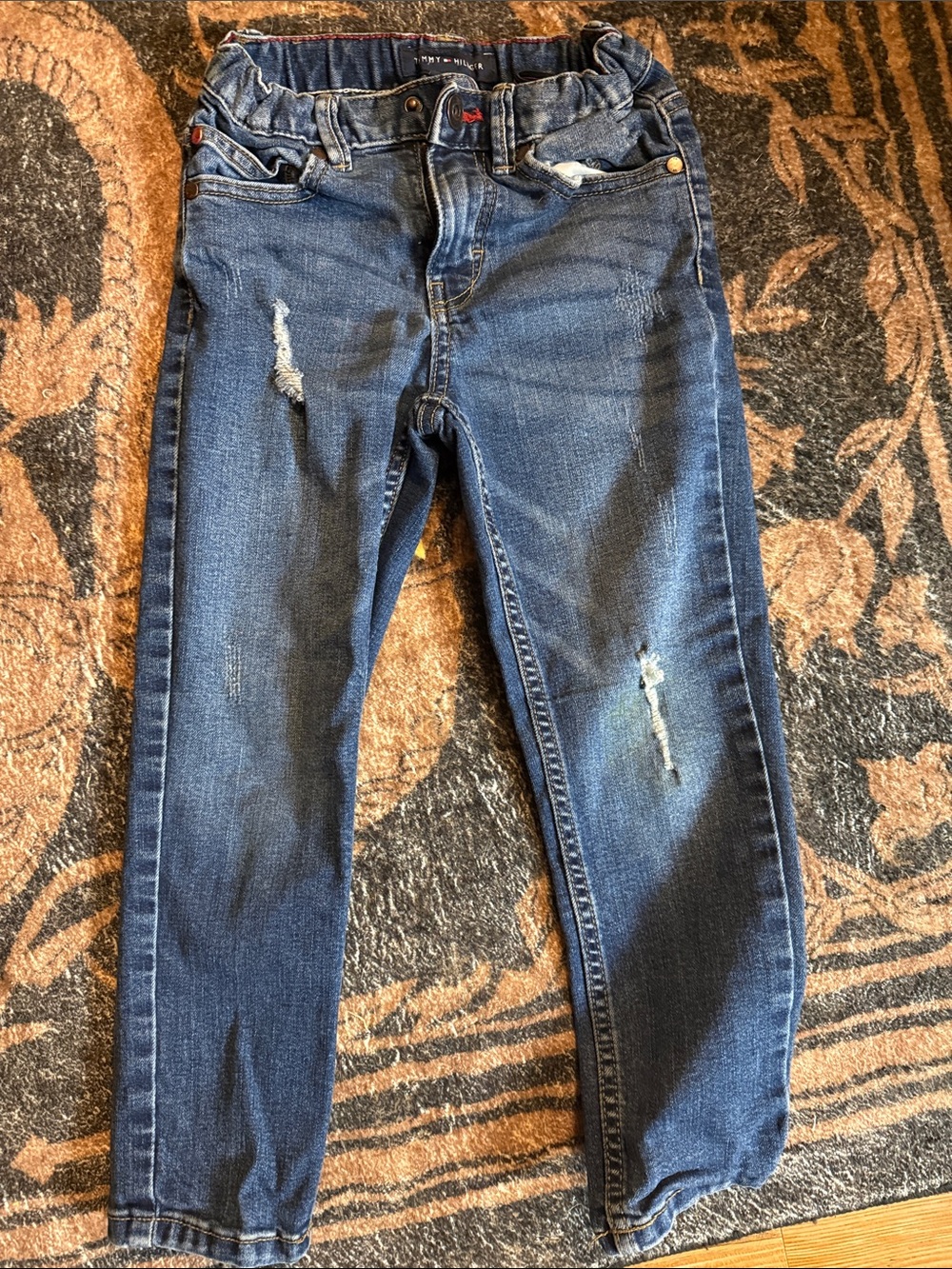 Kids Distressed Blue Denim Jeans